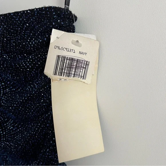 Vintage City Triangles Y2K One Shoulder Glitter Cocktail Dress-Size Large